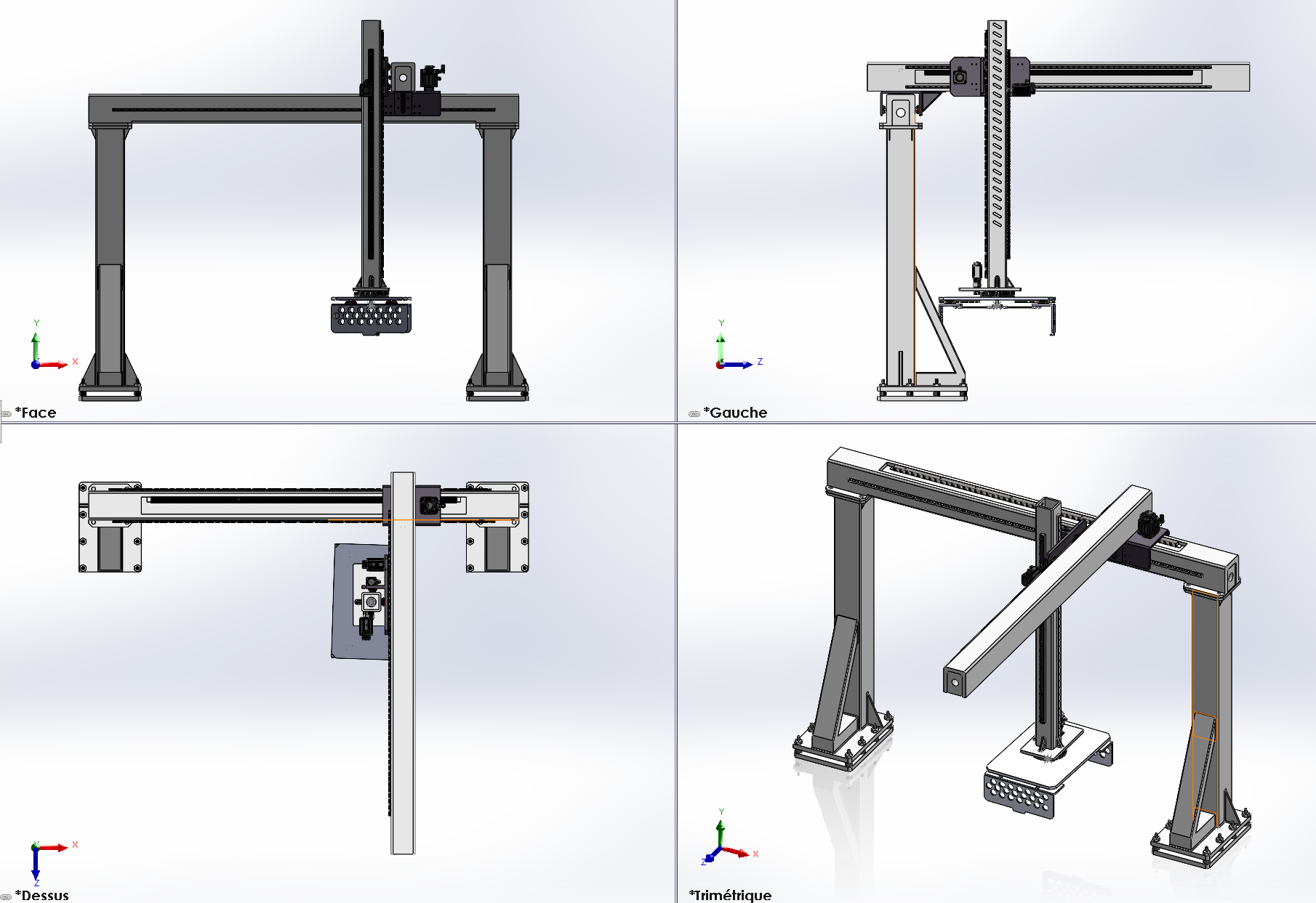 Robot cartésien 5 axes vue d'ensemble